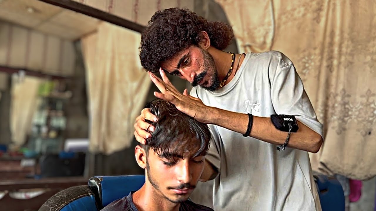 FAST & AGGRESSIVE HEAD MASSAGE BY YOUNG BARBER | ASMR MAGIC HAND & STRESS RELIEF MASSAGE