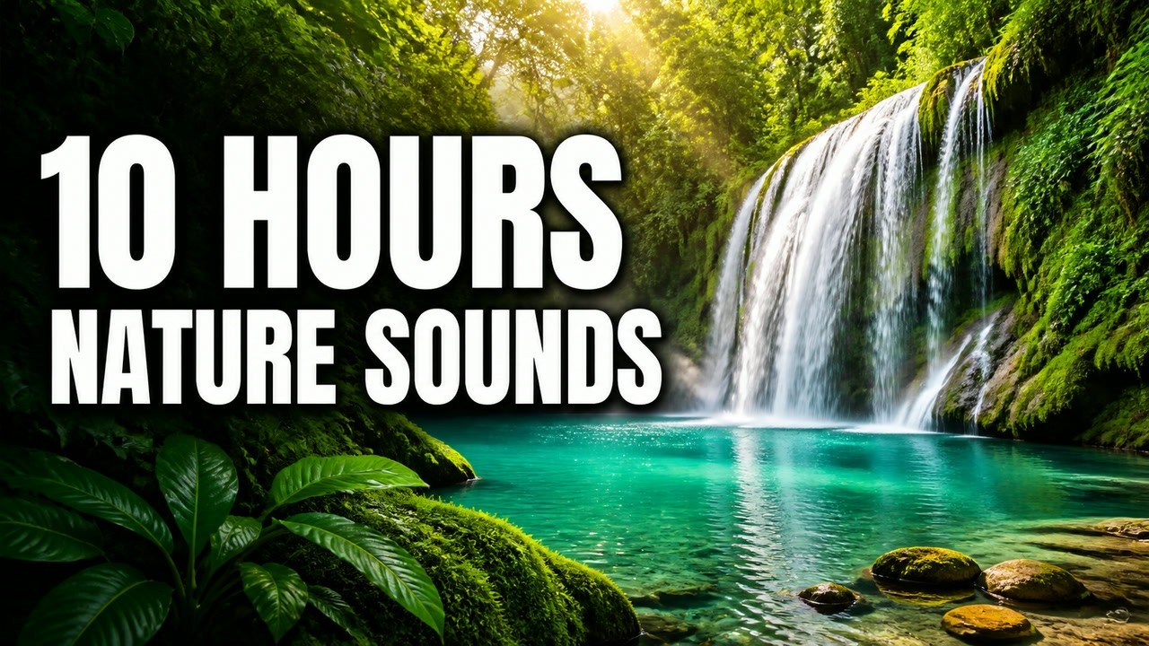 10 Hours of Nature Sounds 🌿 Waterfalls, Rain & Ocean for Sleep, Study & Relaxation