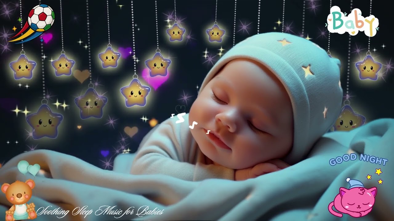 Soothing Baby Sleep Music 🌜 Mozart Brahms Lullaby 🎼 Peaceful Sleep Music for Quiet Dreams