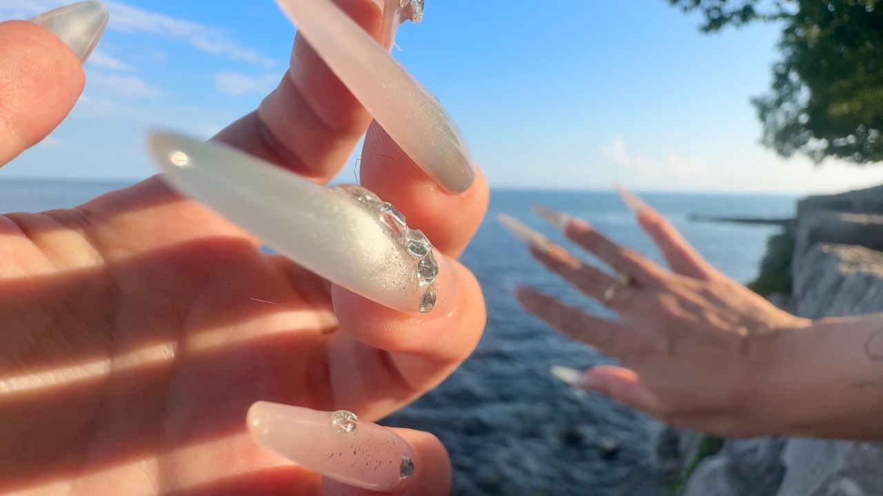 ASMR at the lake 🌊✨ nature sounds, hand movements, camera tapping
