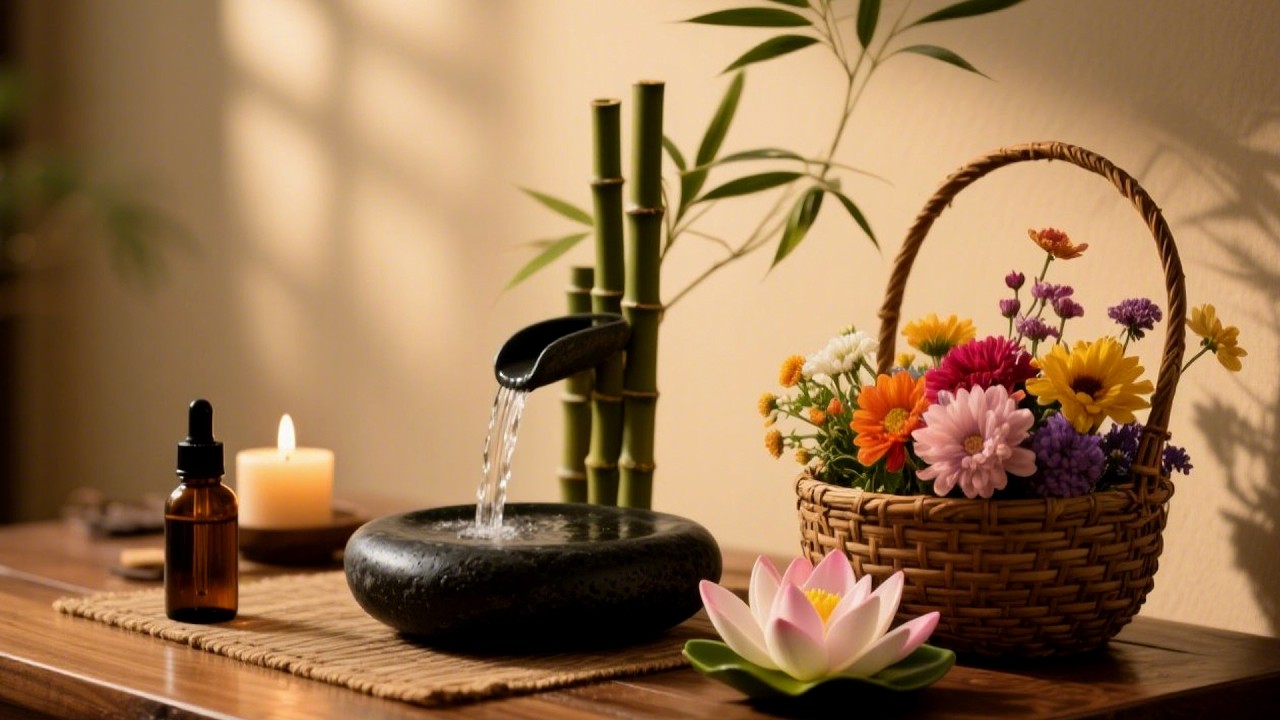GENTLE PIANO WITH FLOWING WATER SPA MUSIC #relax