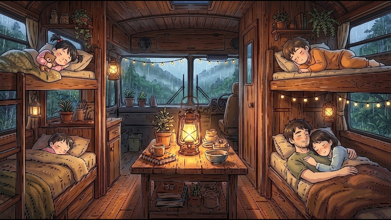 Cozy Mountain Village in the Rain 🌧️ | Family Cooking, Nature Sounds & Sleep