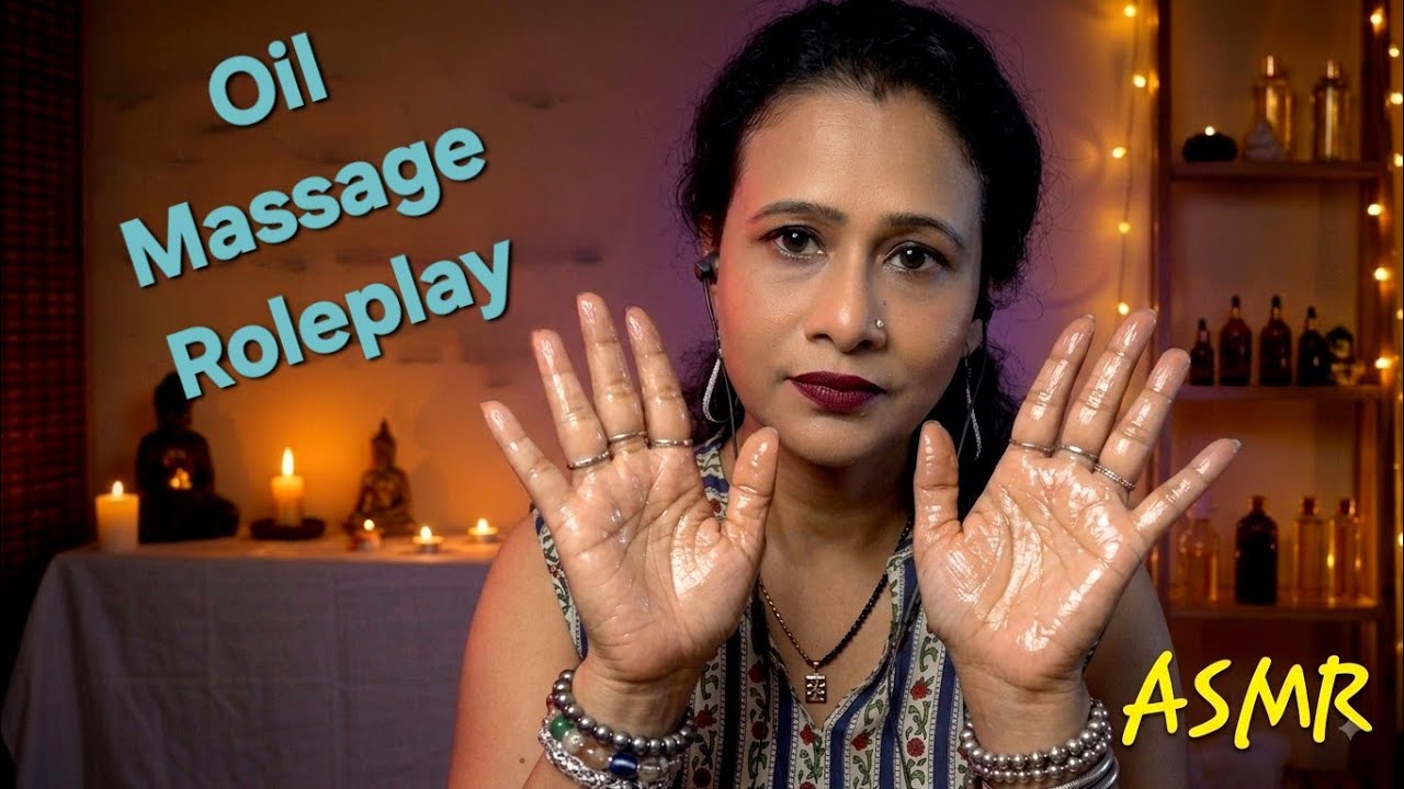 Full Body Oil Massage 💆‍♀️ ASMR ( Neck, Shoulders, Back & Hand)| Relaxing Personal Attention