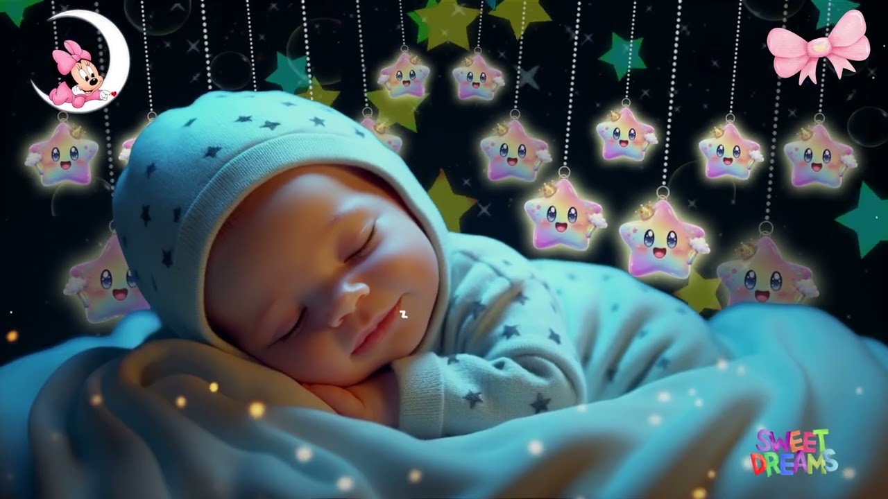 Baby Sleep Music 💕 Sleep Peacefully in 3 Minutes 💤 Mozart & Brahms Lullabies for Gentle Deep Sleep
