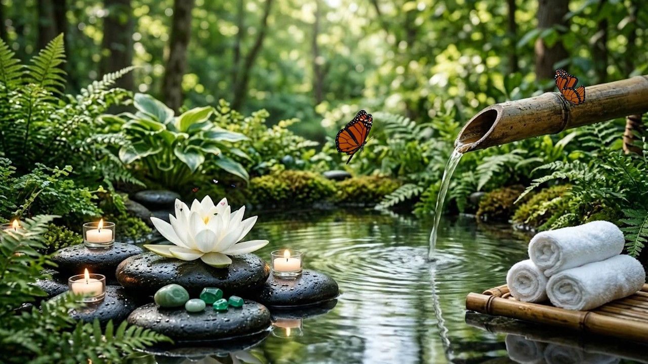 Relaxing Music & Soothing Water Sounds for Deep Sleep 🌿 Healing, Stress & Anxiety Relief, Calm Mind
