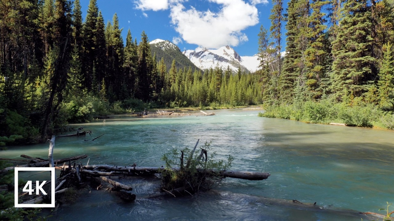 4K Awestruck | Alpine Mountain River Sounds for Sleep & Relaxation | Nature Sounds & White Noise