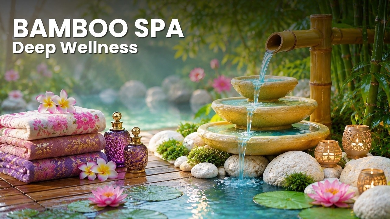 Premium Spa Music 🎋💆 Bamboo Water for Massage Deep Wellness