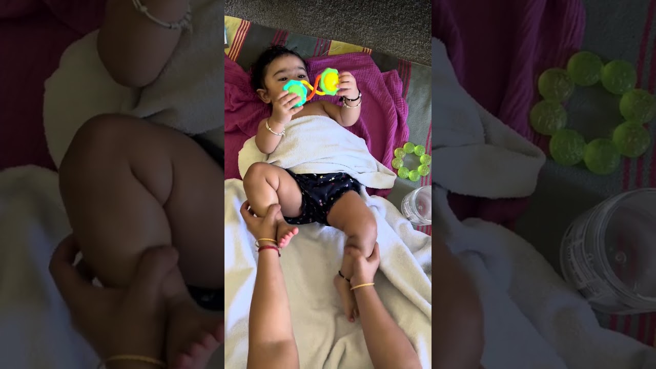 Baby leg massage|बच्चों के पैरो की मालिश अच्छी ग्रोथ के लिए 👶🏻💪#relaxing