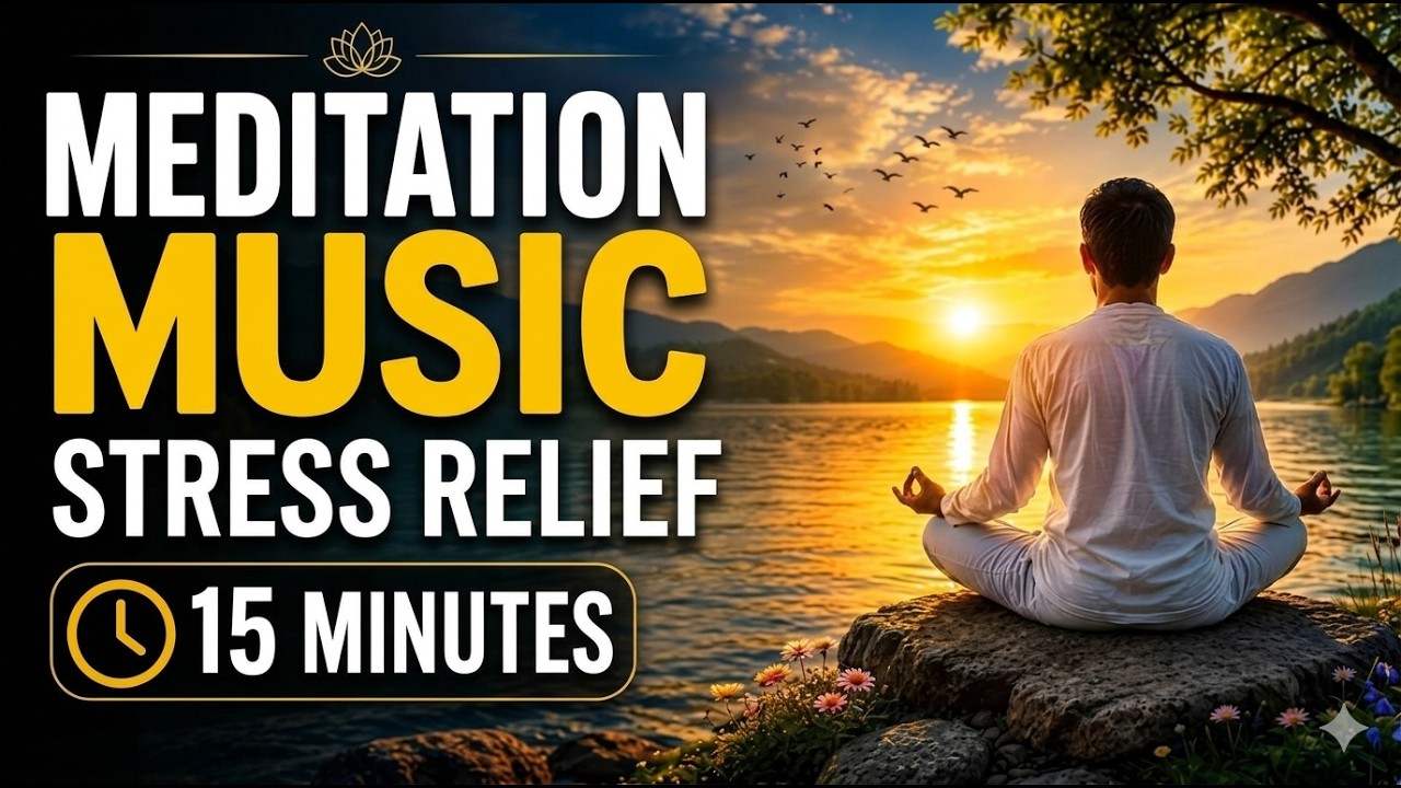 15-Minute Stress Relief Meditation Music | Deep Relaxation | Healing | Yoga Music