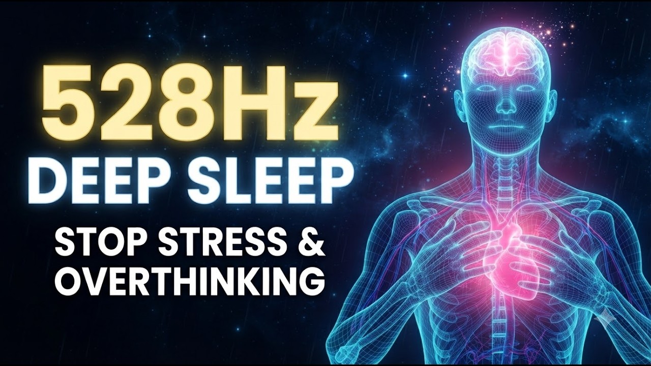 528Hz Healing Music | Deep Sleep with Gentle Rain Sounds • Let Go of Stress & Overthinking