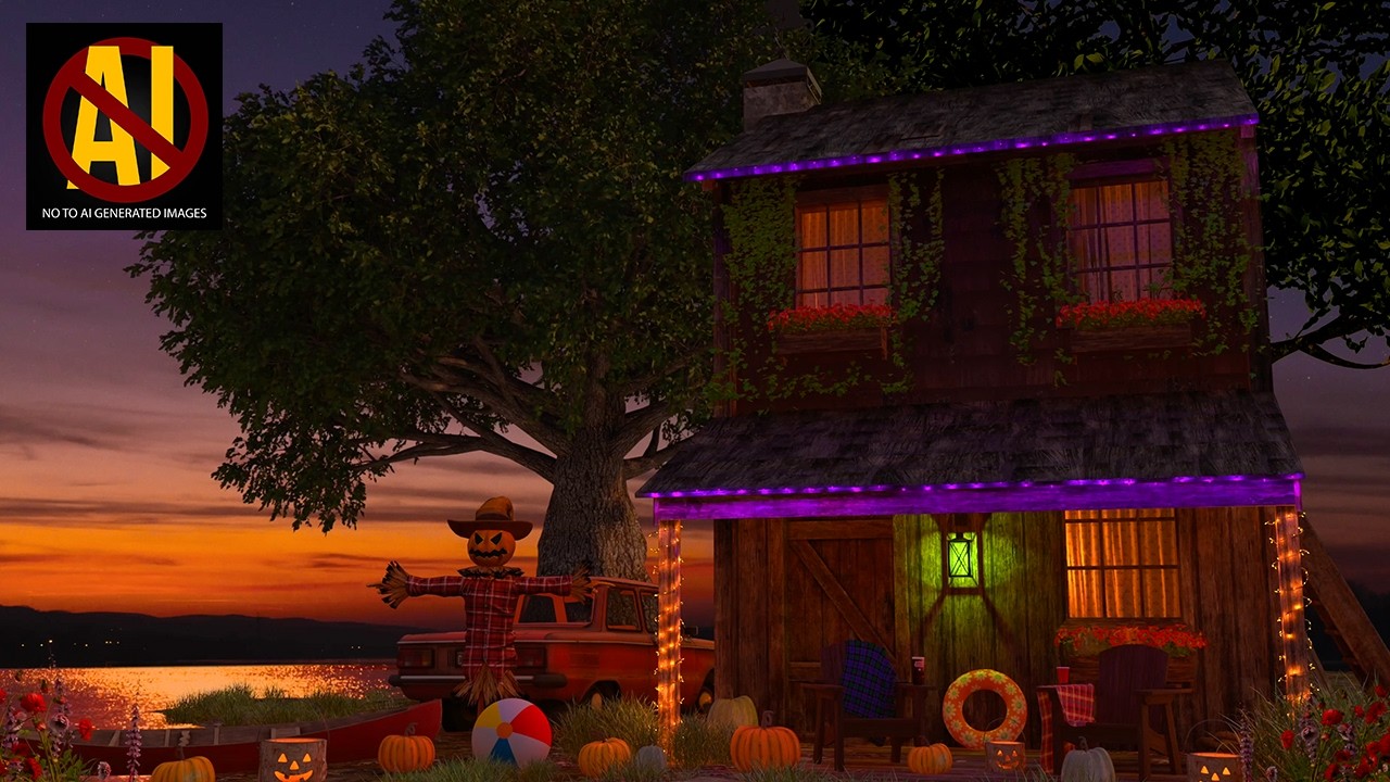 Summerween Ambience | A Marriage of Halloween & Summer | Nature Sounds