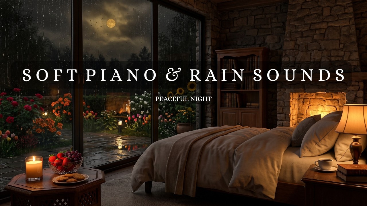 Healing Music for Stress Relief & Anxiety – Rain Sounds with Soft Piano for a Calm Mind