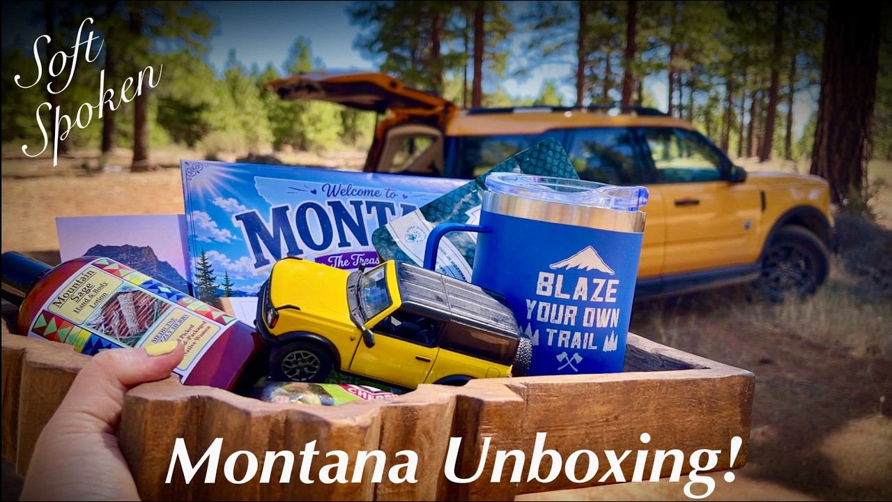 ASMR~Montana State Unboxing~Trash Collecting~Nature Sounds (Soft Spoken Version) Celebrate States!
