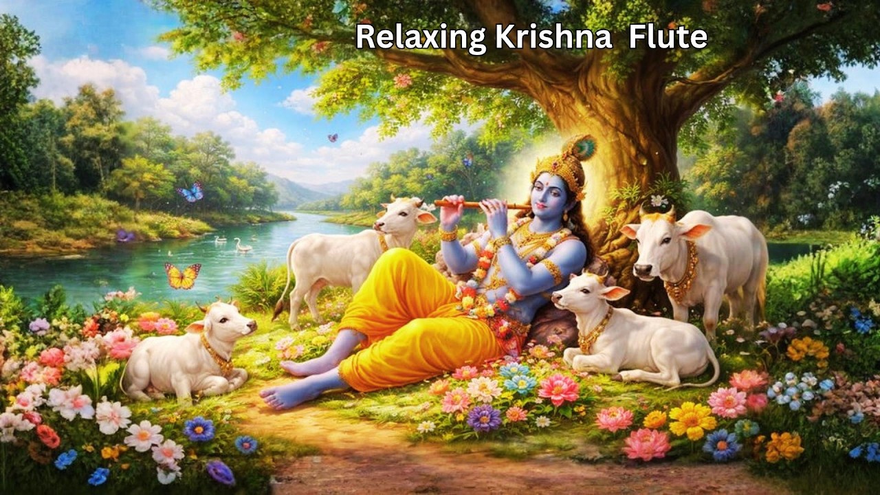 Krishna Flute Deep Relaxing Music | Positive Energy | Meditation Flute Music