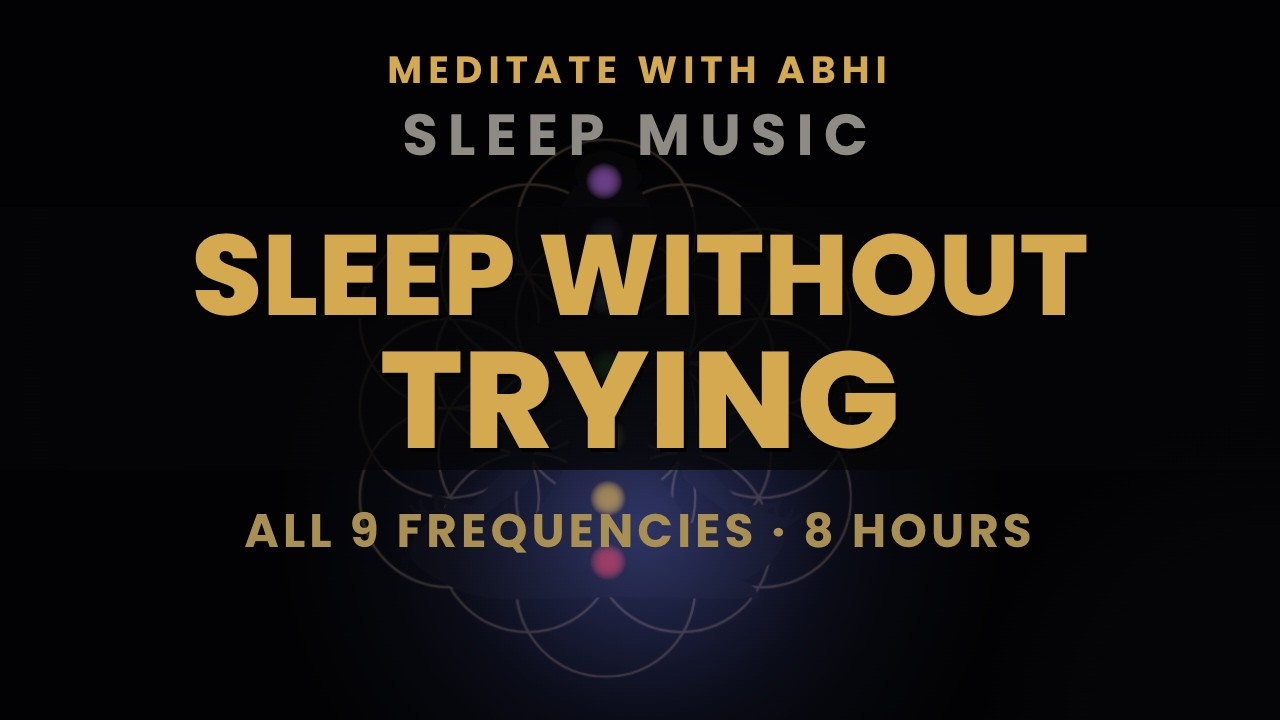 BLACK SCREEN SLEEP MUSIC ☯ All 9 solfeggio frequencies ☯ Full Body Healing