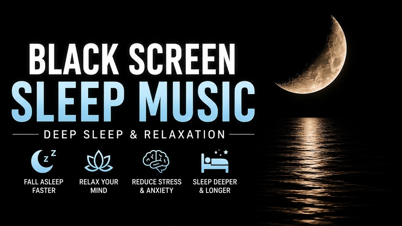 NO MID ROLL ADS, Black Screen Sleep Music, Cortisol Reset, Insomnia Relief, ADHD