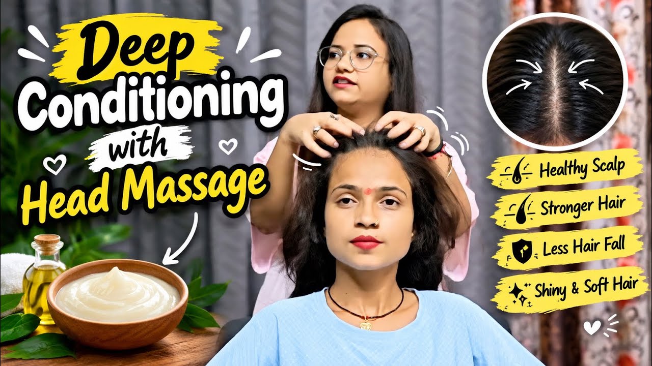 💆‍♀️Deep Conditioning & Relaxing Head Massage | Silky, Shiny & Healthy Hair Transformation✨#lucknow