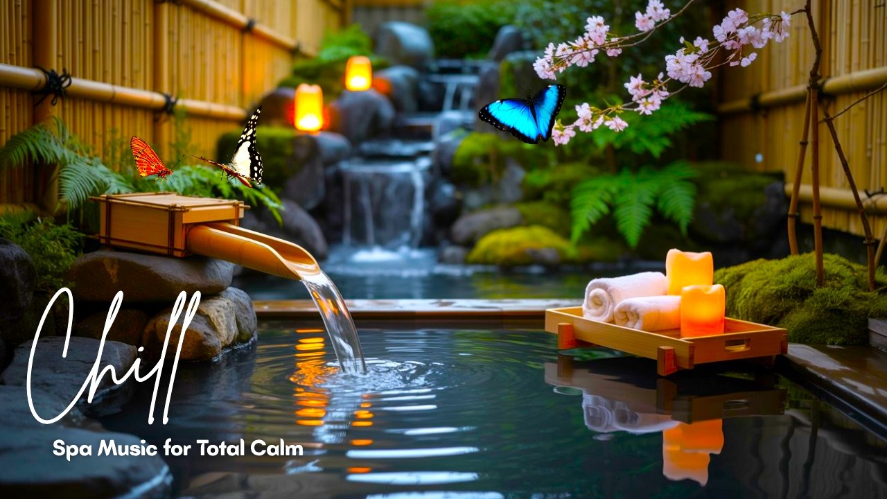 Zen Spa Music – Sakura Mist Serenity: Japanese Piano & Flowing Stream for Deep Meditation Peace