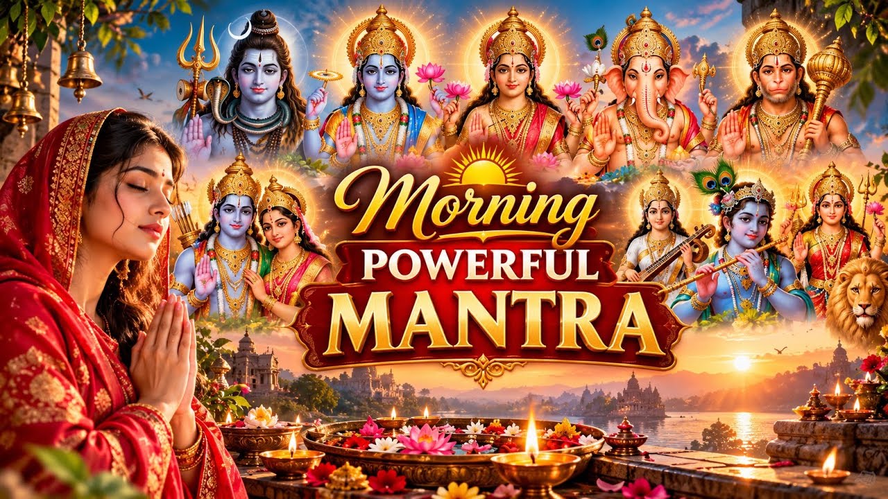 11 Daily Morning Mantra – Powerful Chanting Routine | Meditation Music I Shiv Hanuman Vishnu Gayatri