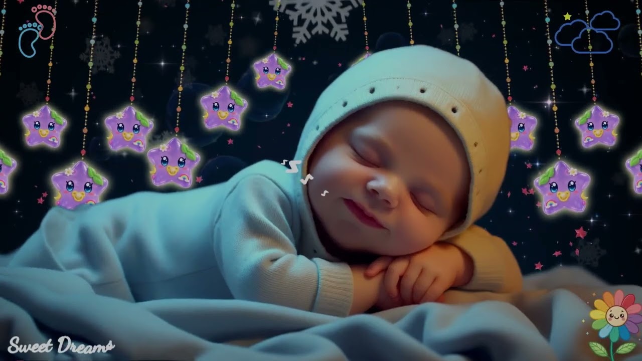 Baby Sleep Music 🎵 Deep Sleep in 3 Minutes ✨ Mozart & Brahms Lullabies for Relaxation