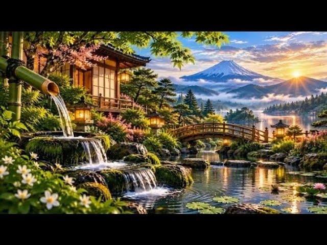 30 Minutes Bamboo Water & Gentle Yoga Music Peaceful Relaxation & Meditation