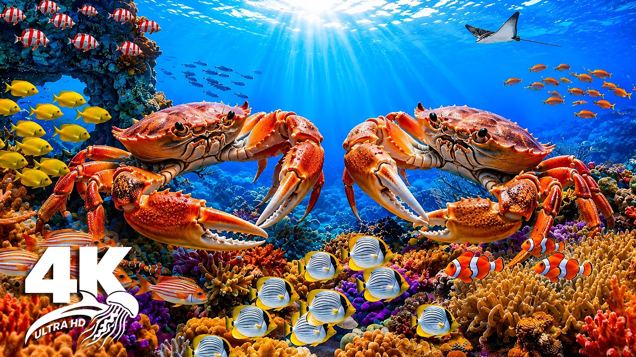 Crystal-Clear Blue Ocean 4K 🐠 Healing music for the body and spirit • Calms the mind