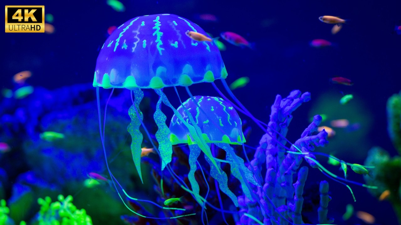 Jellyfish Aquarium ~ Relaxing Music for Sleep, Study, Meditation & Yoga • Screensaver
