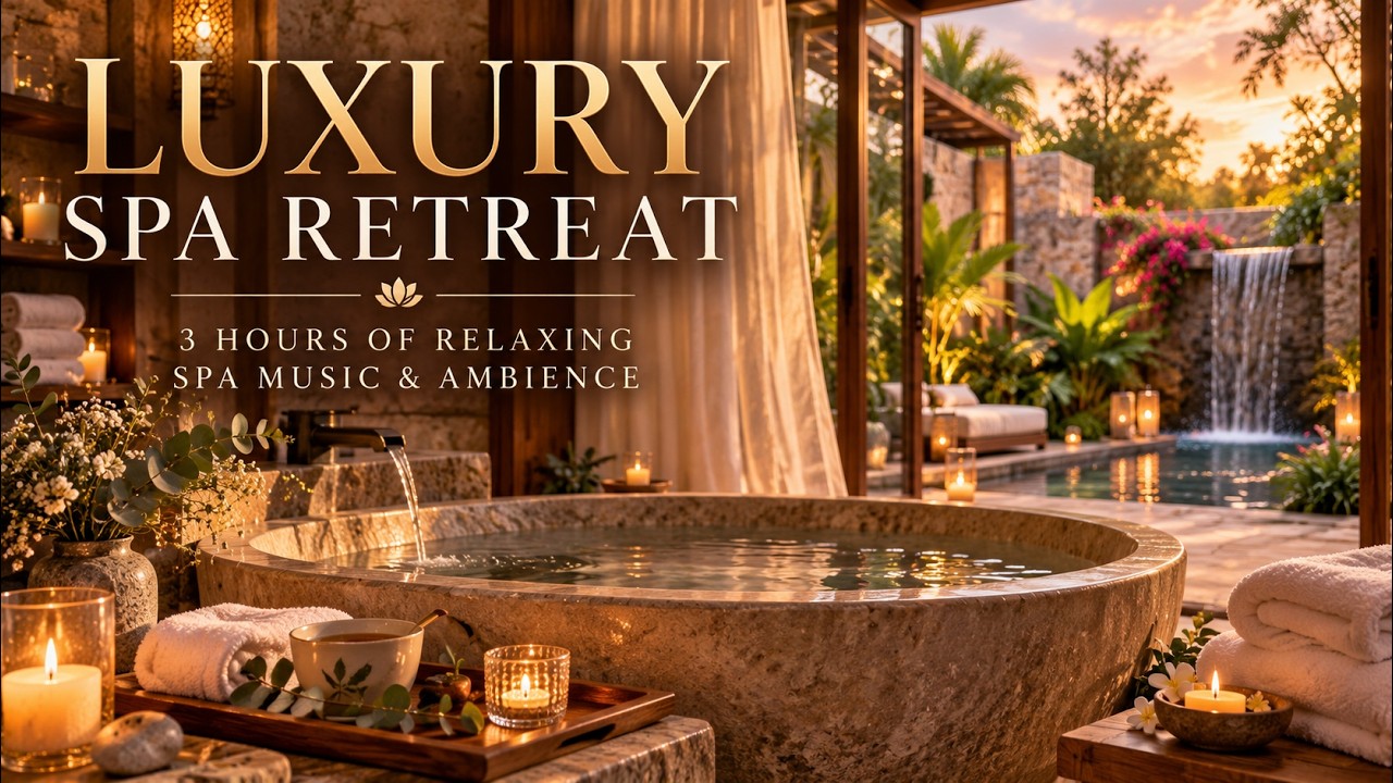 Luxury Spa Retreat 🕯️🌿 | 3 Hours of Relaxing Spa Music & Peaceful Ambience