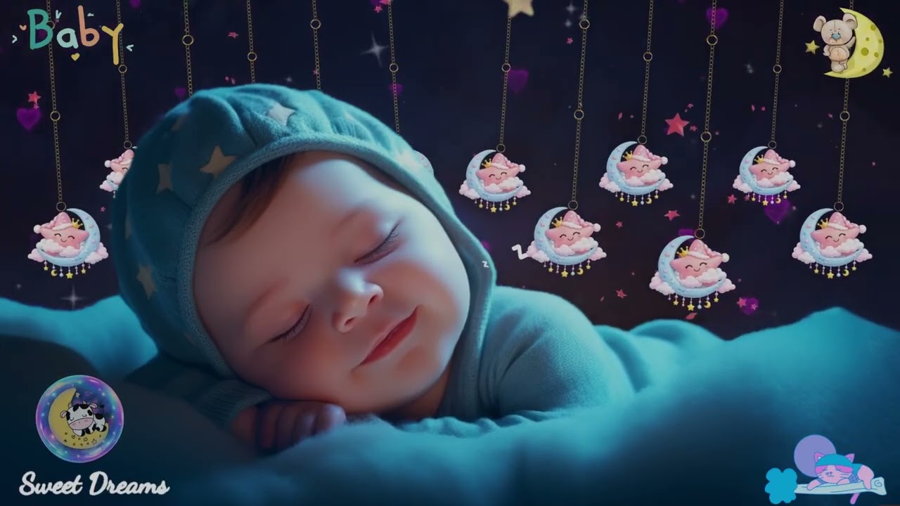 Baby Sleep Music 🌙 Mozart & Brahms Lullabies ♥ Gentle Deep Sleep Music for Sweet Dreams