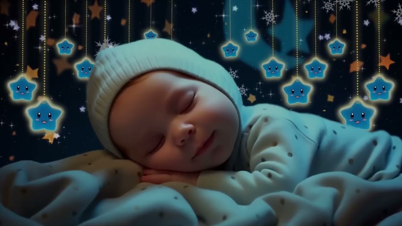 Baby Sleep Music 🌙 Mozart & Brahms Lullaby 🎼 Relax Deeply and Enjoy a Quiet Night of Peaceful Sleep