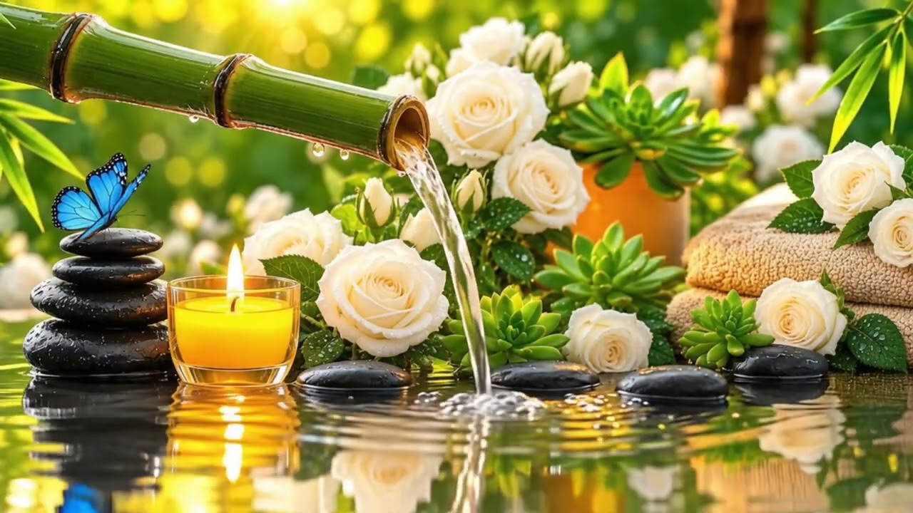 Peaceful Piano Relaxing spa music 🌹Deep Sleep, Stress Relief & Meditation