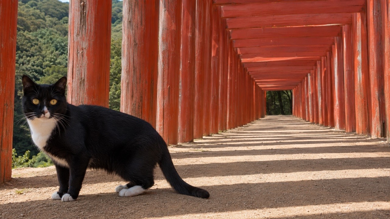朱 — SHU | Japanese Koto & Piano Healing Music 🌿 A Tunnel of Vermilion Gates at Noon