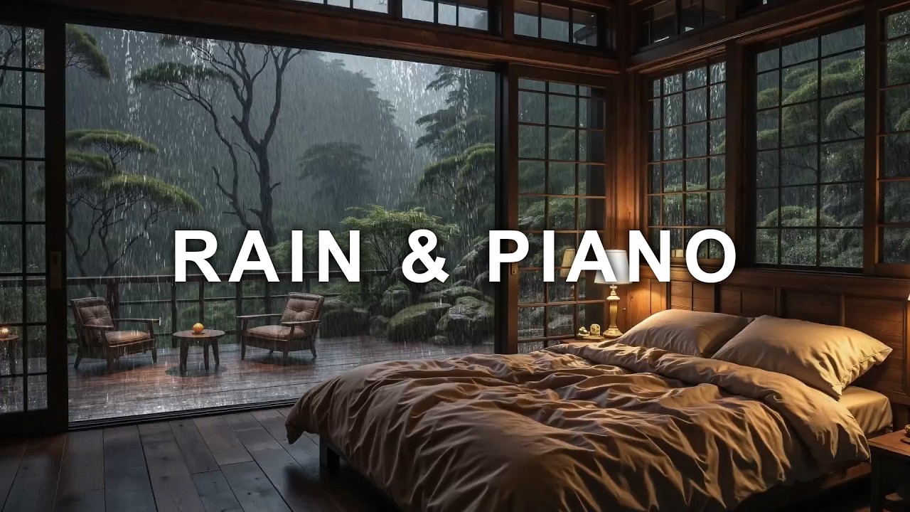Healing Piano Sleep Music & Gentle Rain | Relax, Unwind & Sleep Deeply