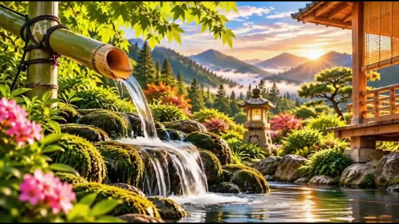 30 Minutes Bamboo Water & Yoga Music Peaceful Relaxation & Meditation