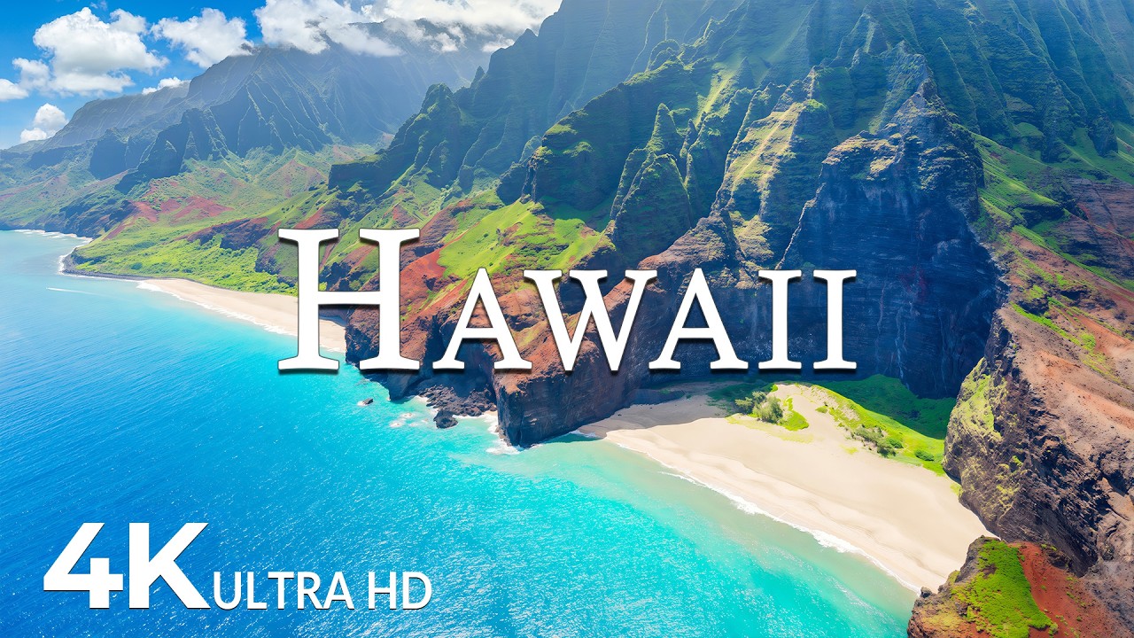 FLYING OVER HAWAII (4K UHD) – Soothing Music Along With Beautiful Nature Video – 4K Video UHD #6