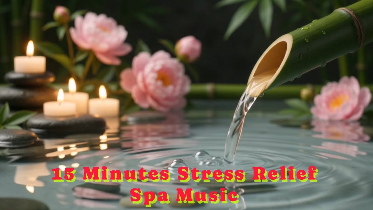 Stress Relief Spa Music – Natural Bamboo Water Flow for Sleep & Study 🌿💦