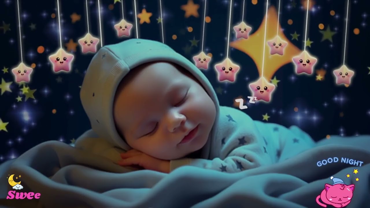 Beat Insomnia in 3 Minutes🌙 Baby Sleep Music 🎶 Mozart & Brahms Lullabies for Calm Rest &Sweet Dreams