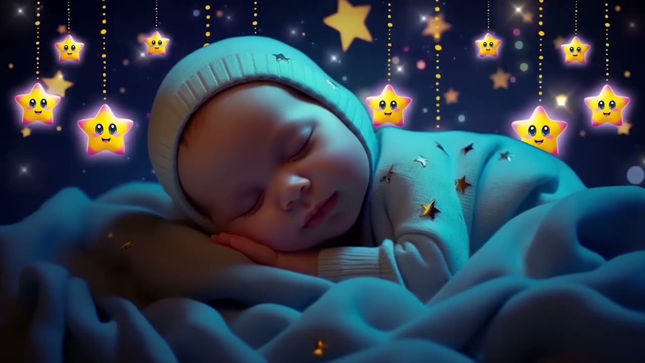 Wake Feeling Renewed 🌜 Baby Sleep Music 🎼 Mozart & Brahms Lullaby for Calm Deep Sleep Tonight