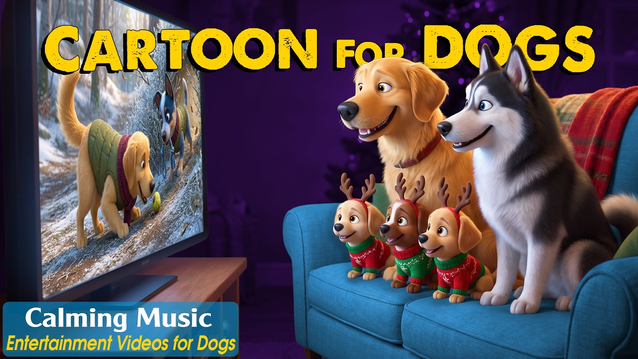 Dog Cartoon: Entertaining Videos & Relaxing Music for Bored Dogs Home Alone | Best Dog TV for Dogs