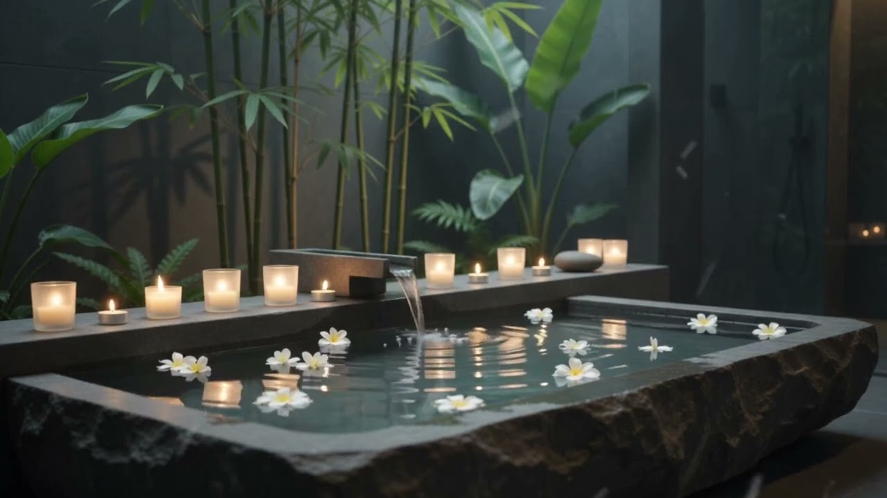Relaxing Calming Music with Water Flow 🌿 Beautiful Spa Music for Deep Sleep, Meditation & Stress
