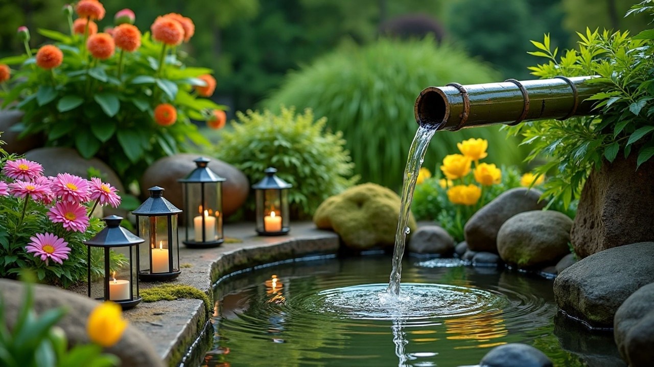 Relaxation Music🌿Bamboo Water Fountain + Healing Piano for Meditation, Stress Relief, Sleep Music #3