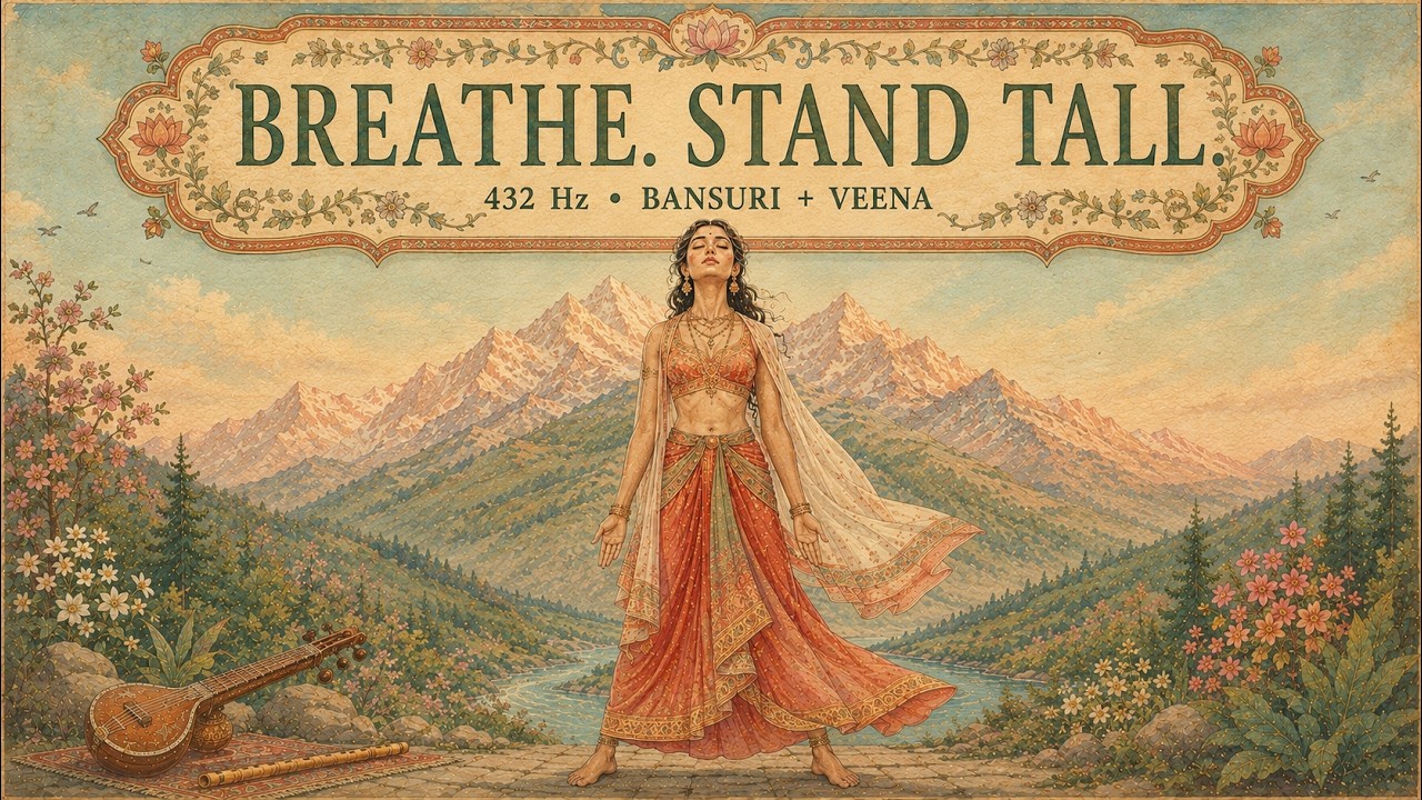 Breathe. Stand Tall ✨ 432 Hz Yoga Music Healing Bansuri & Veena | Deep Breath & Peaceful Flow