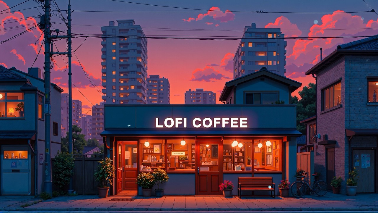 Good Evening Coffee ☕ Slow Down with Lofi Cafe 🌆 Cozy Beats to Work / Study / Relax | [Lofi Hip Hop]