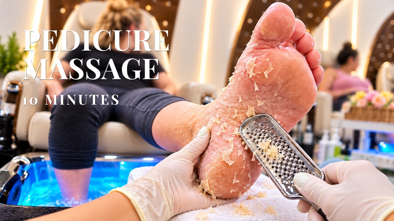 ASMR Pedicure & Dead Skin Removal | Satisfying Callus Scraping for Dry, Tired Feet