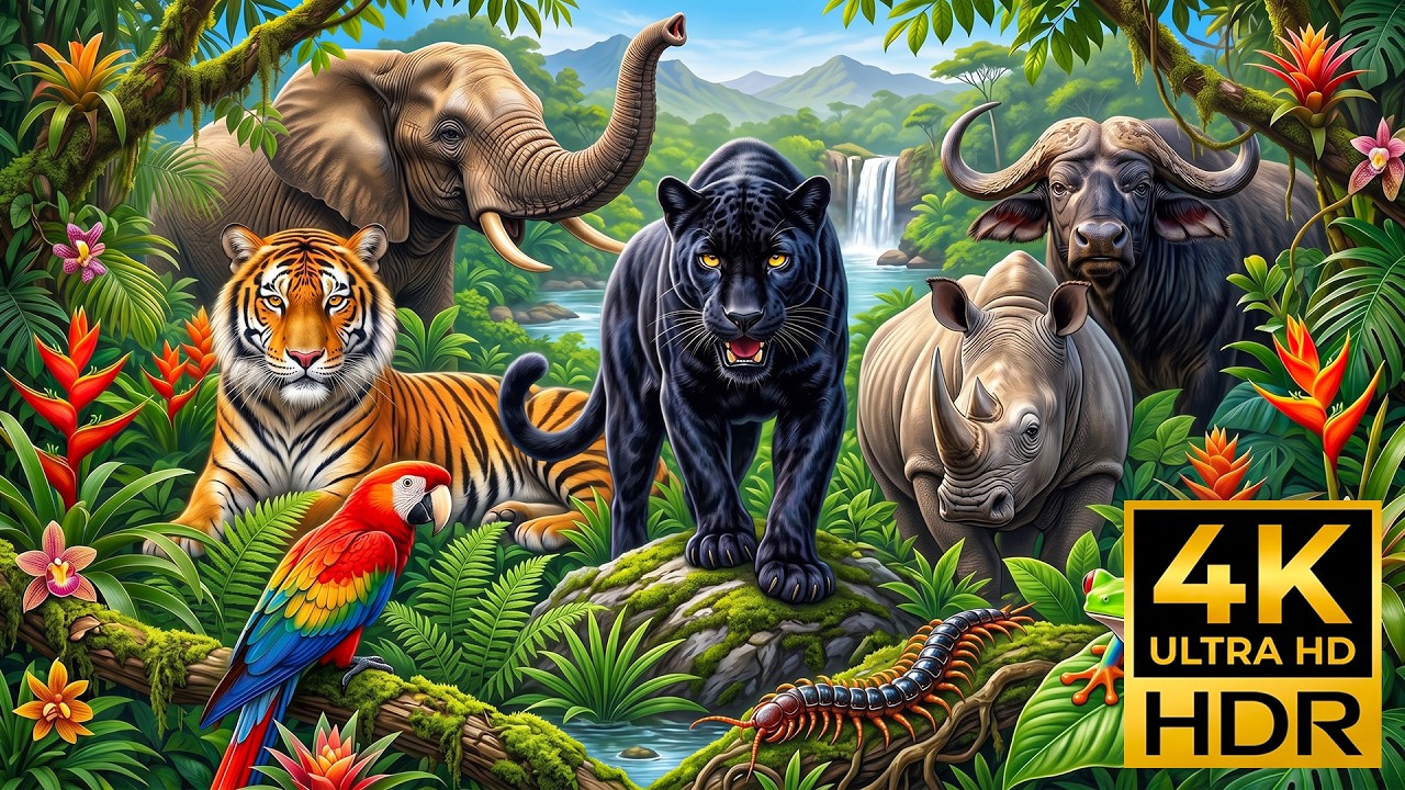 Stunning Wildlife 4K 🌍 Incredible Animals & Relaxing Music, Peaceful Nature Sounds