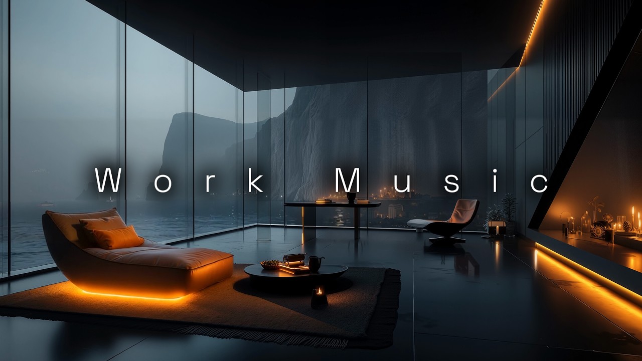 Chillout Deep Work Music ~ Modern Cliffside Focus & Concentration Study Ambient Mix | Ultima | 4K