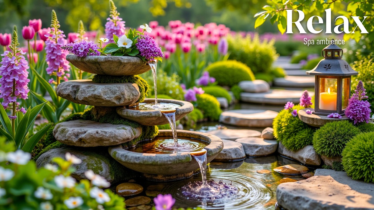 Relaxing Music Relieves Stress, Calm Anxiety 🌿 Soothing Music, Bamboo Water Fountain, Deep Sleep