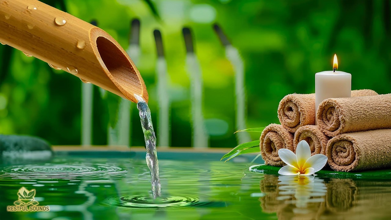 Relaxing Piano with Bamboo Water Sounds 🌿 Calming Spa Music for Meditation, Healing and Relaxation