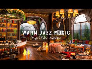 Warm Jazz Instrumental Music for Work,Focus,Study ☕ Cozy Coffee Shop Ambience & Relaxing Jazz Music