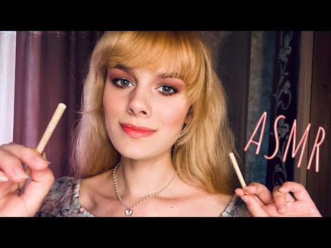 АСМР🌸усыпляющий МАССАЖ ЛИЦА бамбуковыми ПАЛОЧКАМИ🌸ASMR SPA face massage🧖‍♀️тихий голос,soft voice